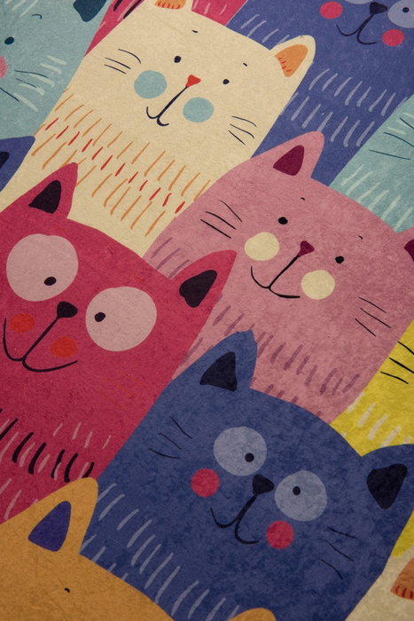 Conceptum Alfombra Cats - Colourful Multicolor 140 x 190 cm